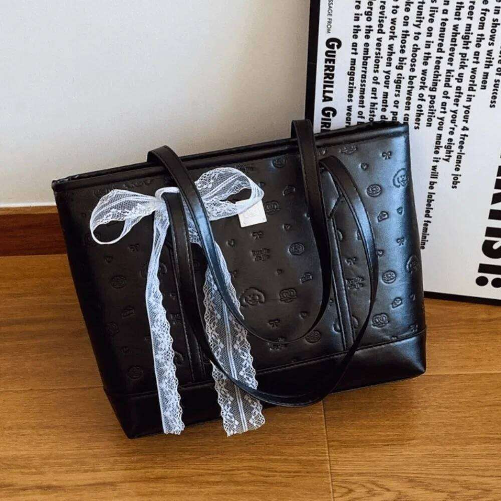 Womens ToteBag Large Capac Casual PU Leather Shoulder Solid Versatile Handbag Durable Office Bag Spacious Leisure Purse C260207