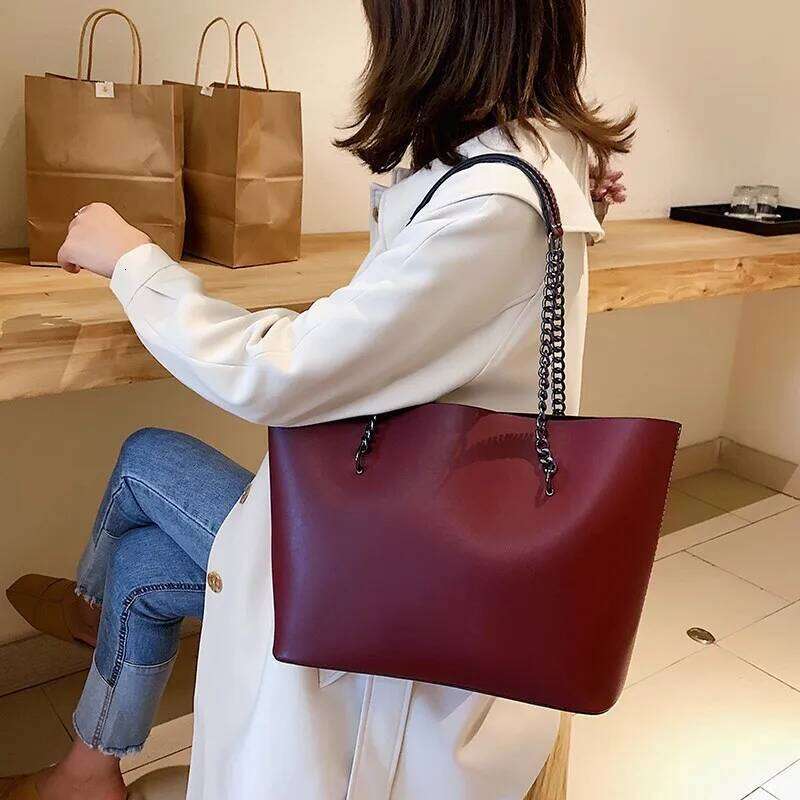 Casual Handbags Women Bags Designer Chain Shoulder PU Leather Ladies Handbag Large Capacity Tote Bag Sac A Main C260207