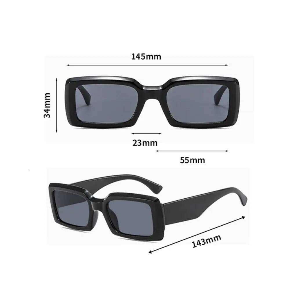 Fashion Candy Color Rectangle UV400 Protection Full Framework Square Sunglasses Eyeglasses for Men & Women Y260207