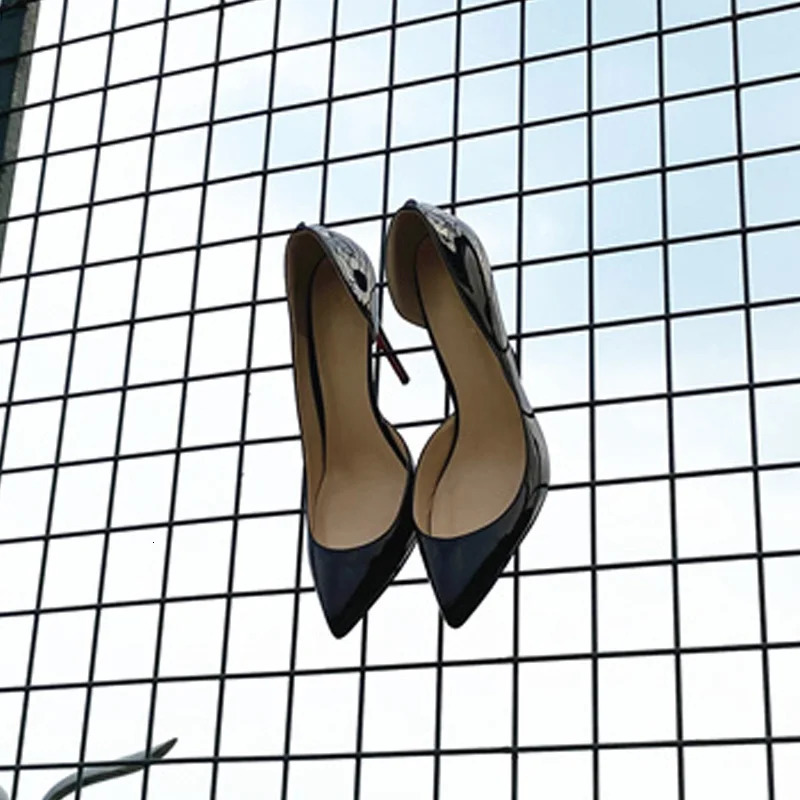 Classic Black High Heels Shoes Woman Pumps 12cm Tacones Pointed Toe Stilettos Talon Femme Sexy Wedding Shoes QKOU003 ROVICIYA 260202