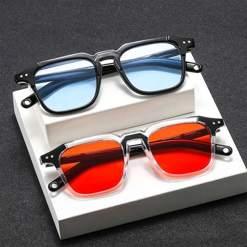 Cool Square Sunglasses Fashion Vintage UV400 Tint Ocean Lens Sun Retro 90s Glasses for Women & Men Y260207