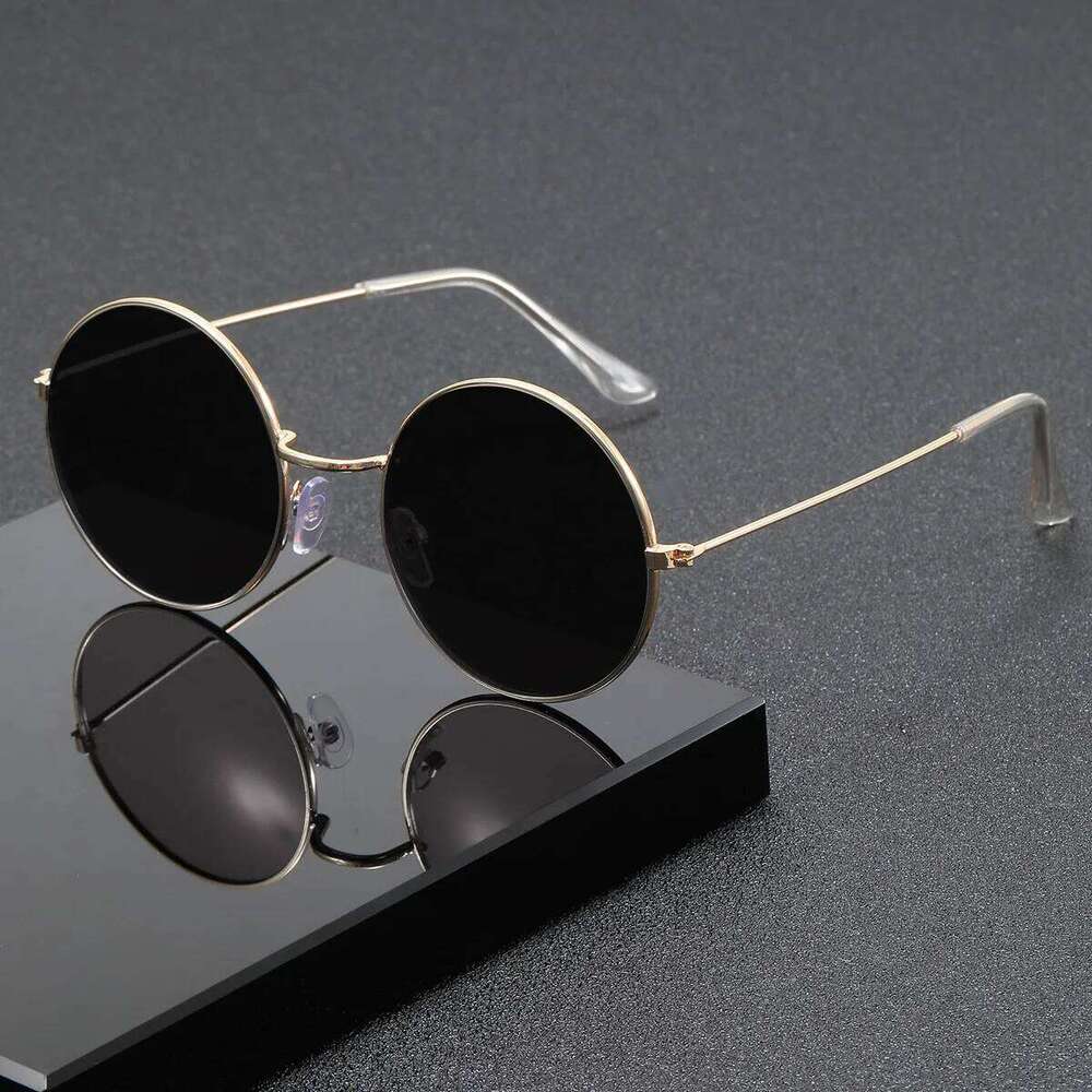 Retro Men Punk Style Sunglasses Colorful Round Metal Frame Sun Glasses Women Fashion Eyeglass UV400 Driver Eyeglasses Y260207