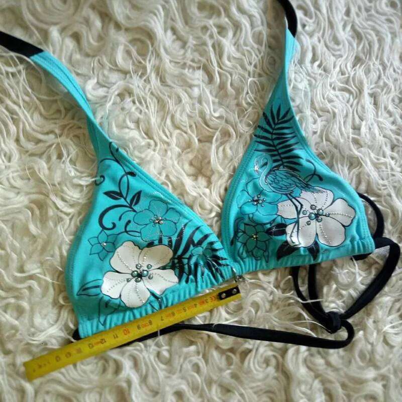 Y2K Vintage Floral Bikini Set Women 2025 Halter Triangle Tie-Back Thong High-Cut Swimwear Backless Two-Piece Beach Bathing Suit C260207