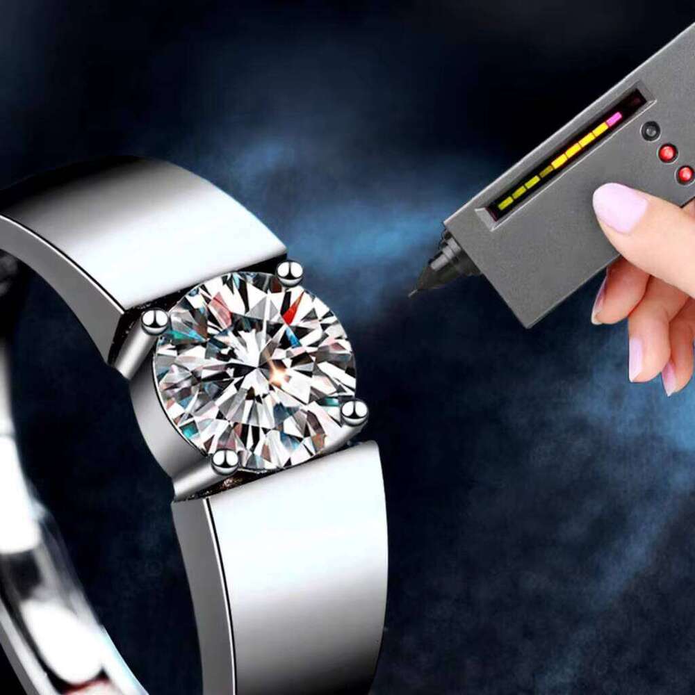 Wholesale Price Men's And Women's Diamond White Gold Plated 925 Sterling Silver Open Fashion Moissanite Ring