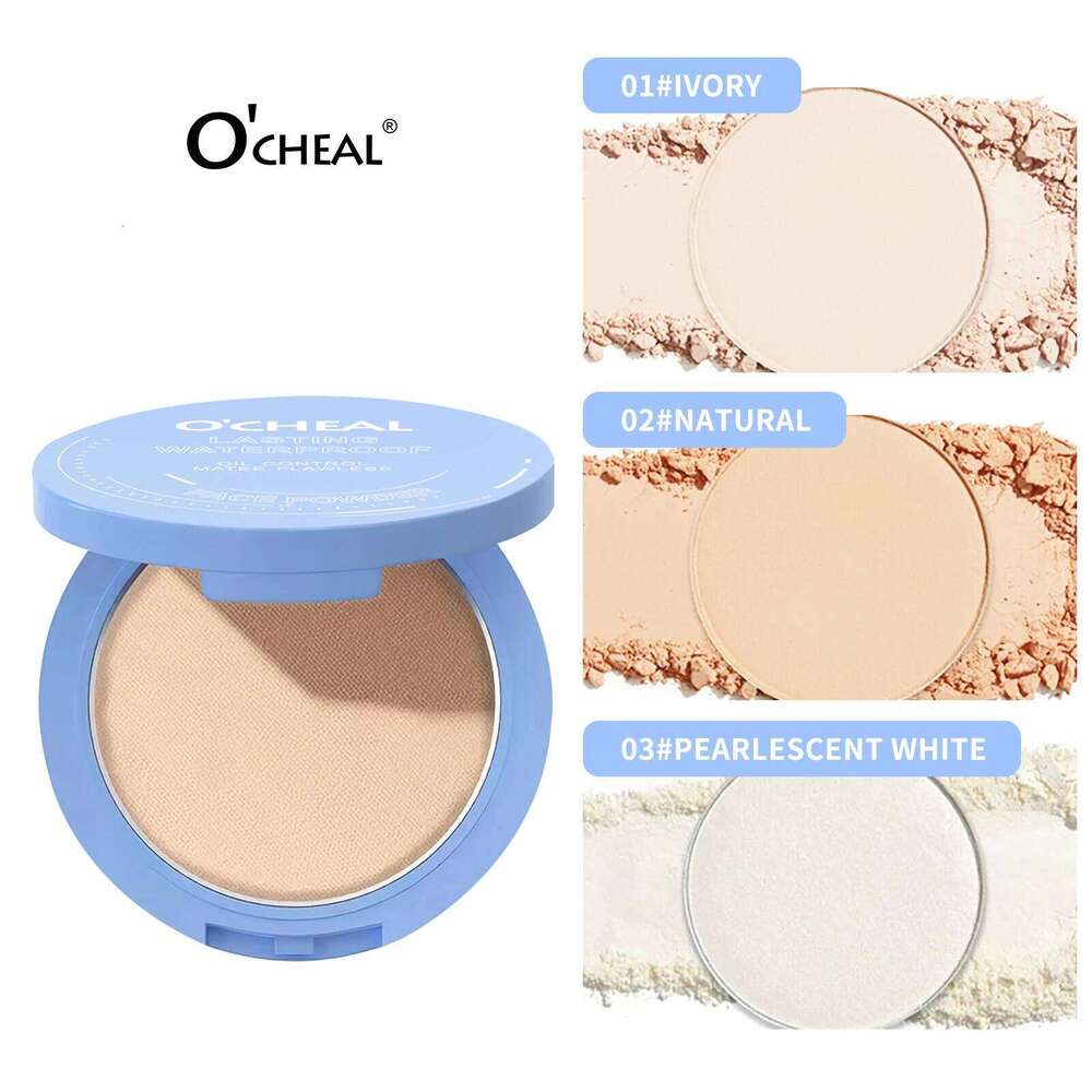Ocheal Matte Setting Oil-control Lightweight Radiant Foundation Pressed Powder Face Full Coverage Makeup Cosmetic 26L0209
