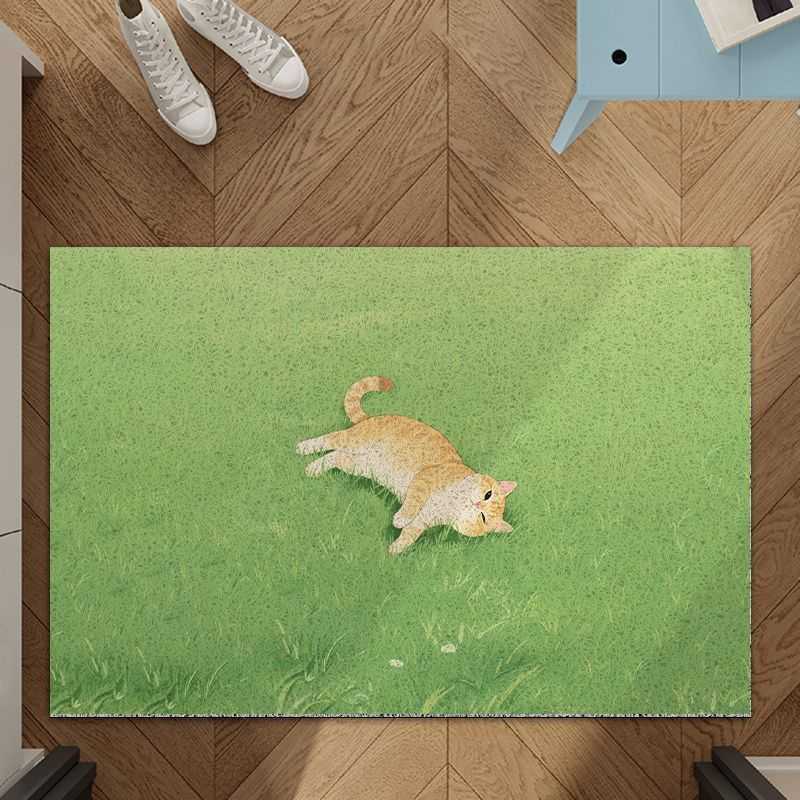 Fresh INS Style Entryway Door Wear-resistant Silk Loop Doormat Entrance Cuttable Mat Entrance Lawn Cat Dirt-resistant Foot Mat S260207