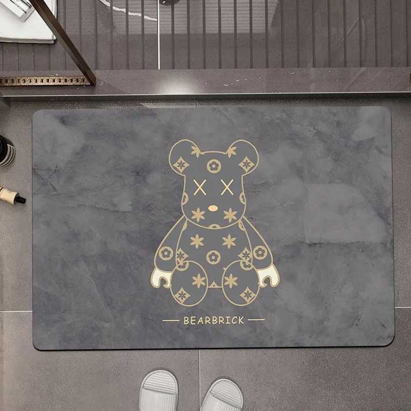 Diatomaceous Earth Door Mat for Entryway Bathroom Toilet Non-Slip Dirt-Resistant Water Absorbent Quick-Drying Household Cartoon Mat S260207