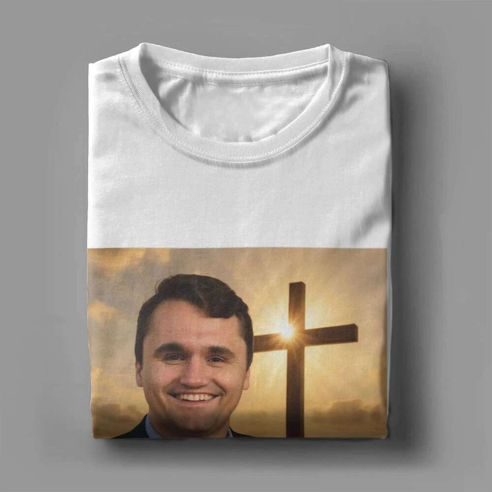 Cool Charlie Kirk T-Shirt Men Round Neck Pure Cotton T Shirts Short Sleeve Tees Plus Size Clothes X260209
