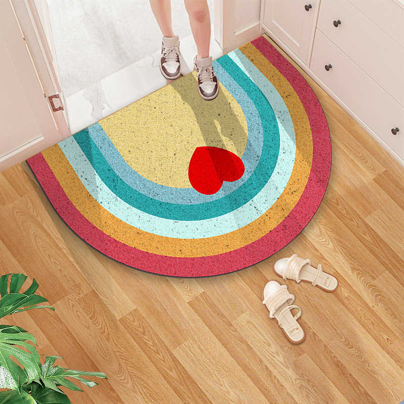 Floor mat for home entrance carpet door mat entryway door mat foot mat rainbow silk loop door mat S260207