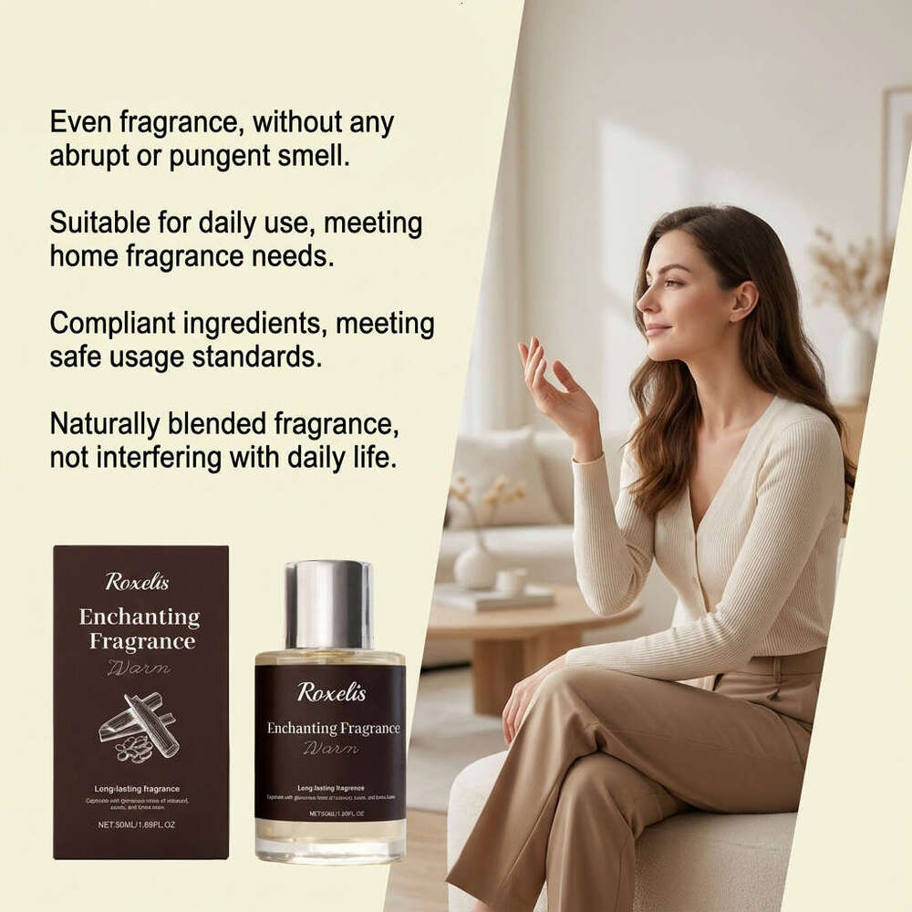 Roxelis Wooden Amber Good Times Fragrance - Light, Elegant, Fresh, Long-lasting Natural Scent for Daily Commuting and Dating