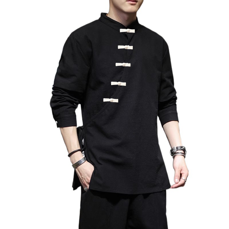 New Chinese Sle Linen ort Men Summer Tang Suit Improved Version Top Outerwear