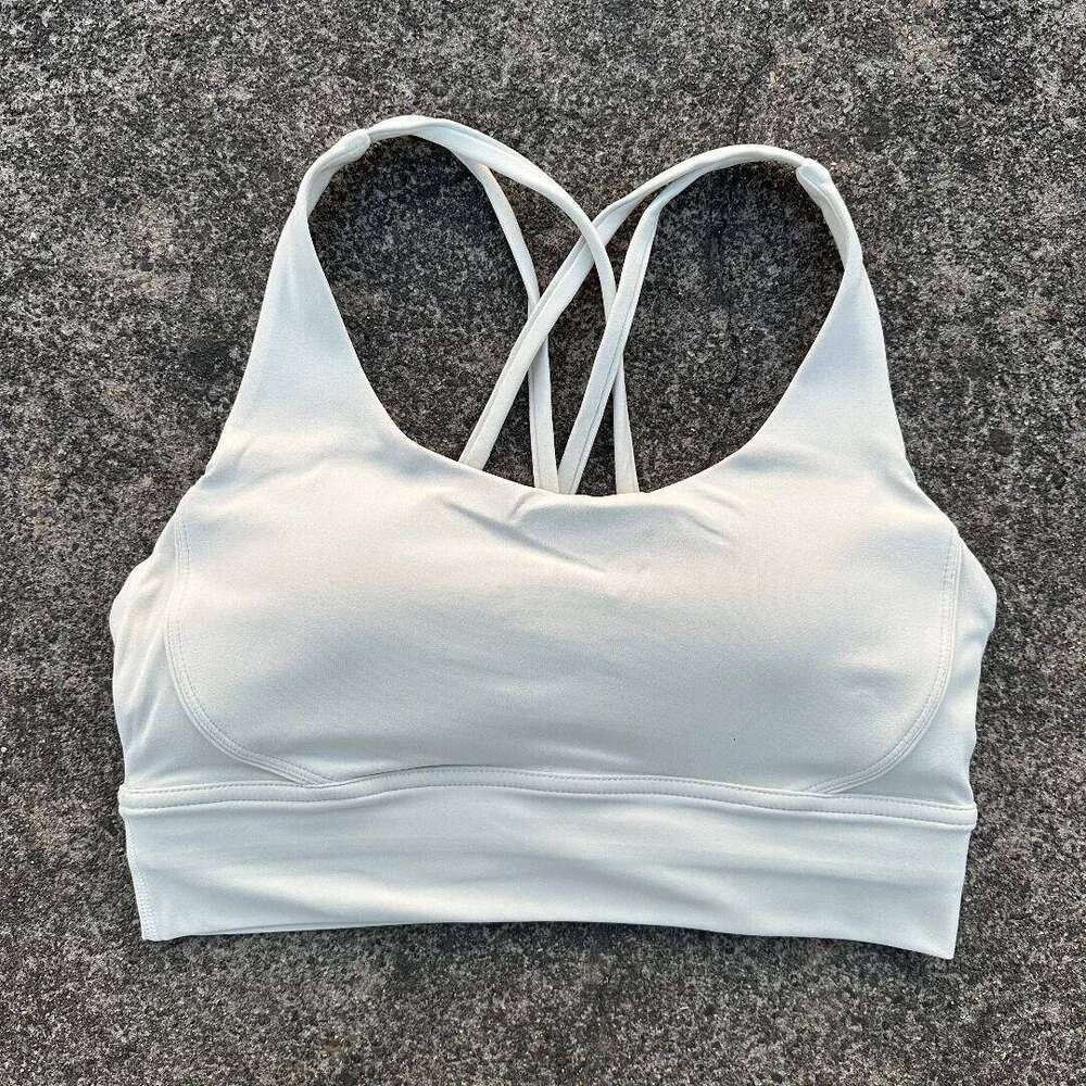 Solid Color Women cross Soft Fitness Sports Bra Top Gym Yoga underwear Tight Workout With Chest Pad shoulder strap Training 26Y0209