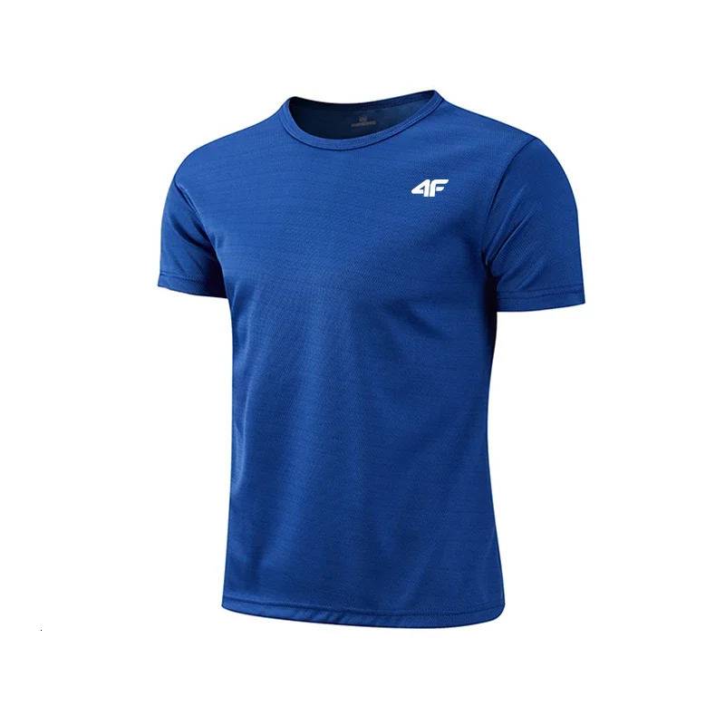 Mens Summer Exercise Trainning T-shirt High Quality Breathable Quick Dry Short Sleeved Top Marathon Gym Fitness Tees 260207
