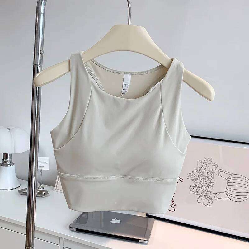 All-in-one Shock-proof Compact Sports Running Breathable Full-cup Yoga Vest Gym Clothing Summer New Fitness Bra 26Y0209
