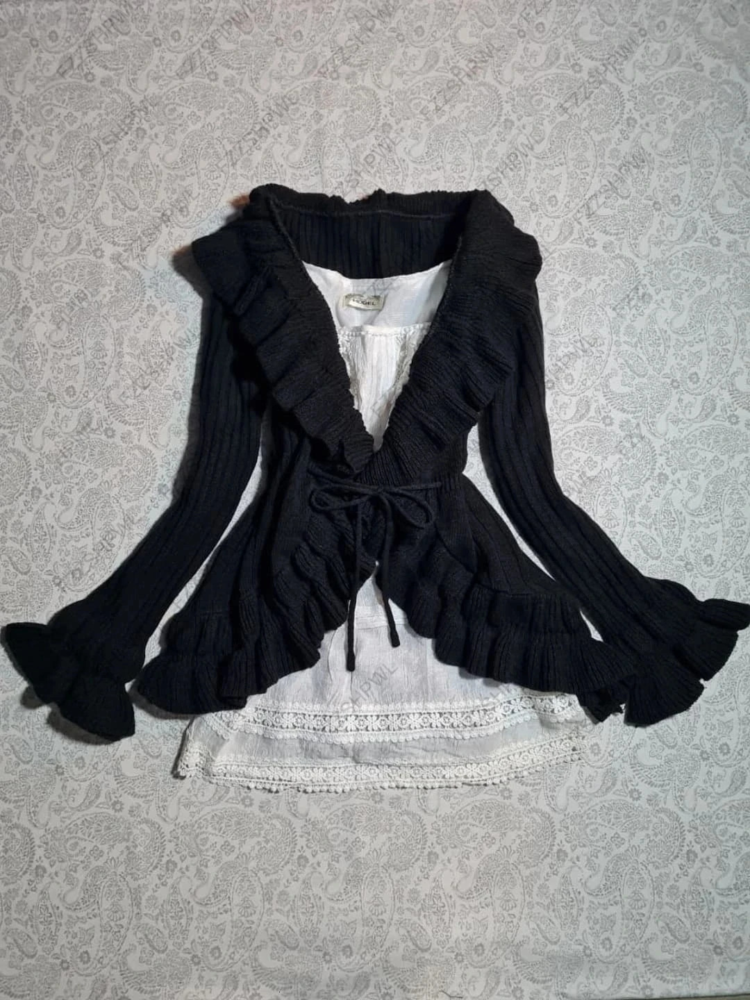Acrylic Y2k Knitted Sweater Women Fashion Aesthetics Solid color Versatile Gothic Streetwear Casual Long sleeved Top 260120