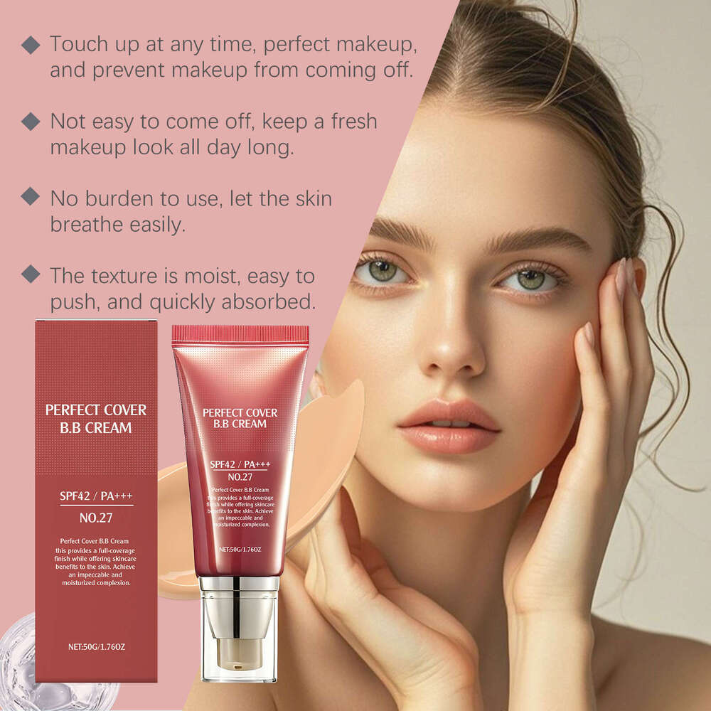 AMZ Medium Skin Tone Softening Concealer BB Cream Gentle Moisturizing Hydrating Soft Lightweight Skin-Friendly Matte Clear Daily Long-Lasting