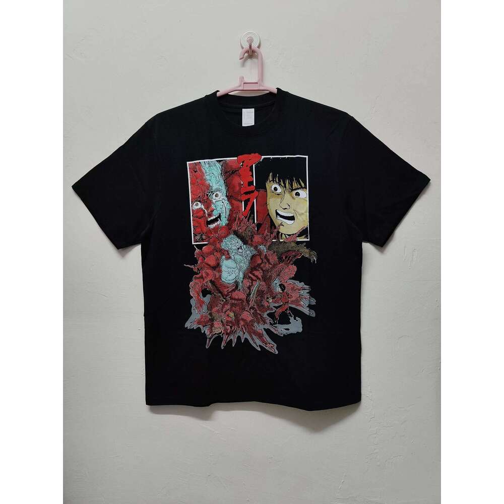 Japanese Anime AKIRA TETSUO DOUBLE SIDEDGRAPHIC T-Shirt Oversized hot product Unisex Breathable high quality Comfortable tee X260209