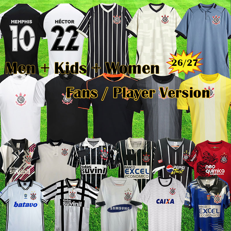 Corinthias 2025 2026 Soccer Jersey YURI ALBERTO VITINHO GARRO CARRILLO Football Shirt 25 26 27 Men Women Kids Tops Retro corinthias 95 96 97 1998 2011 12 15 16 99 2006 218