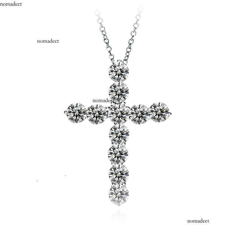 Fashion Dia Necklace Mens Hip Hop Cross Pendant Necklaces Jewelry 2d