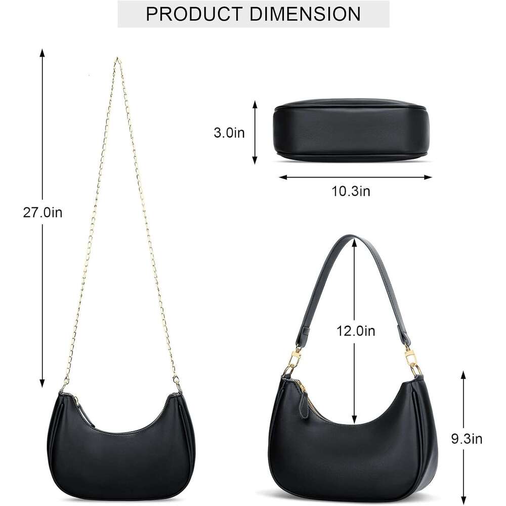 Shoulder For Women Small Purse Cute Clutch Hobo Handbag Trendy Crescent Bag
