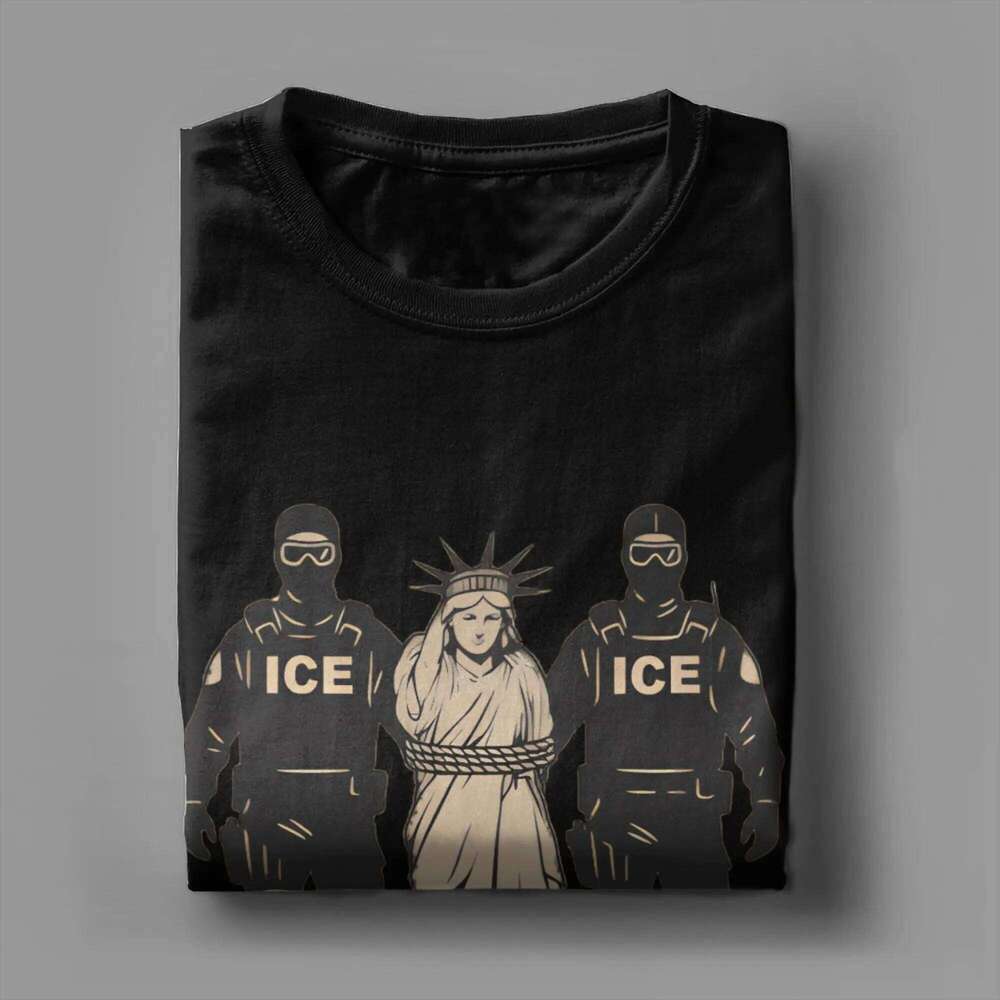 Men's Abolish ICE T Shirts 100% Cotton Tops Novelty Short Sleeve Round Neck Tees New Arrival T-Shirts X260209