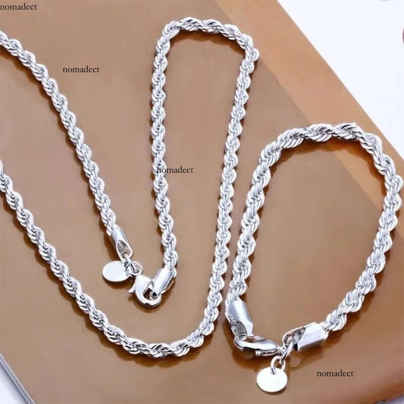 Custom 4mm 5mm 6mm Sier for Men Hip Hop Iced Out Clasp Moissanite Rope Chain f9