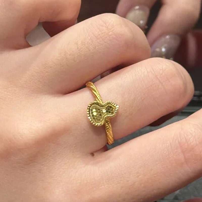 Dazzling Ice-crystal Gourd Ring 2026 New Model Heavy-duty Hammered Craftsmanship