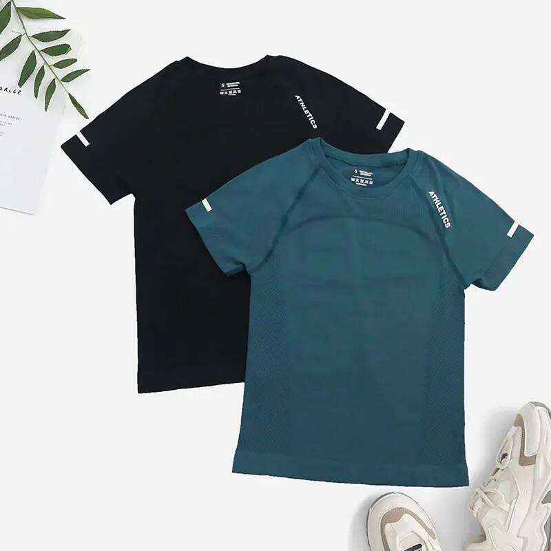 Women Seamless TShirt Female Fitness 2 Piece Top Workout Gym Training Shirts Athletic Short Sleeve Yoga Letter T-shirts 26Y0208