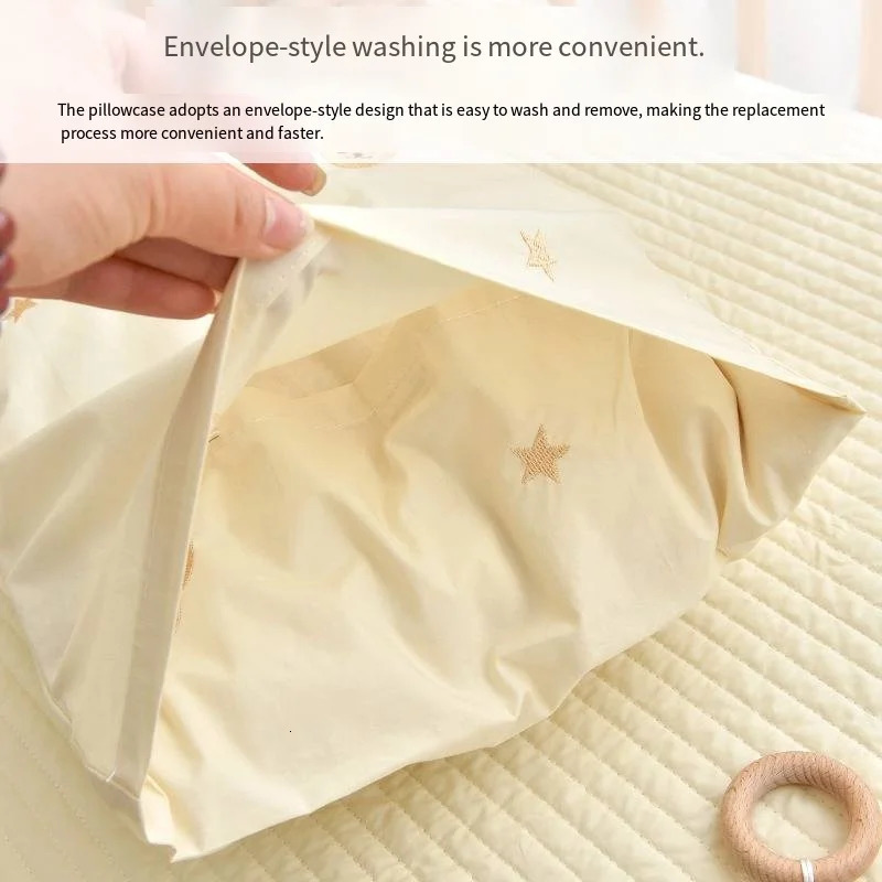 4025cm born Baby Pure Cotton Pillow Baby Kindergarten Childrens Nap Breathable Buckwheat Pillow Removable Pillowcase 260124