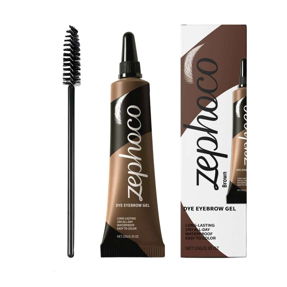 Zephoco Anti-Smudge Tinted Eyebrow Cream Brown Smooth Paste Velvet Mist Feel Easy to Apply Create Natural Wild Eyebrows