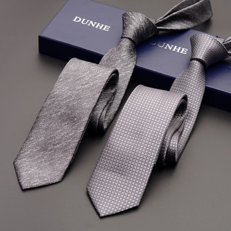 High Quality Fashion Neckties Business 6cm 8cm Stripe Deep Blue Ties for Men s Cravat Male Gift 260208