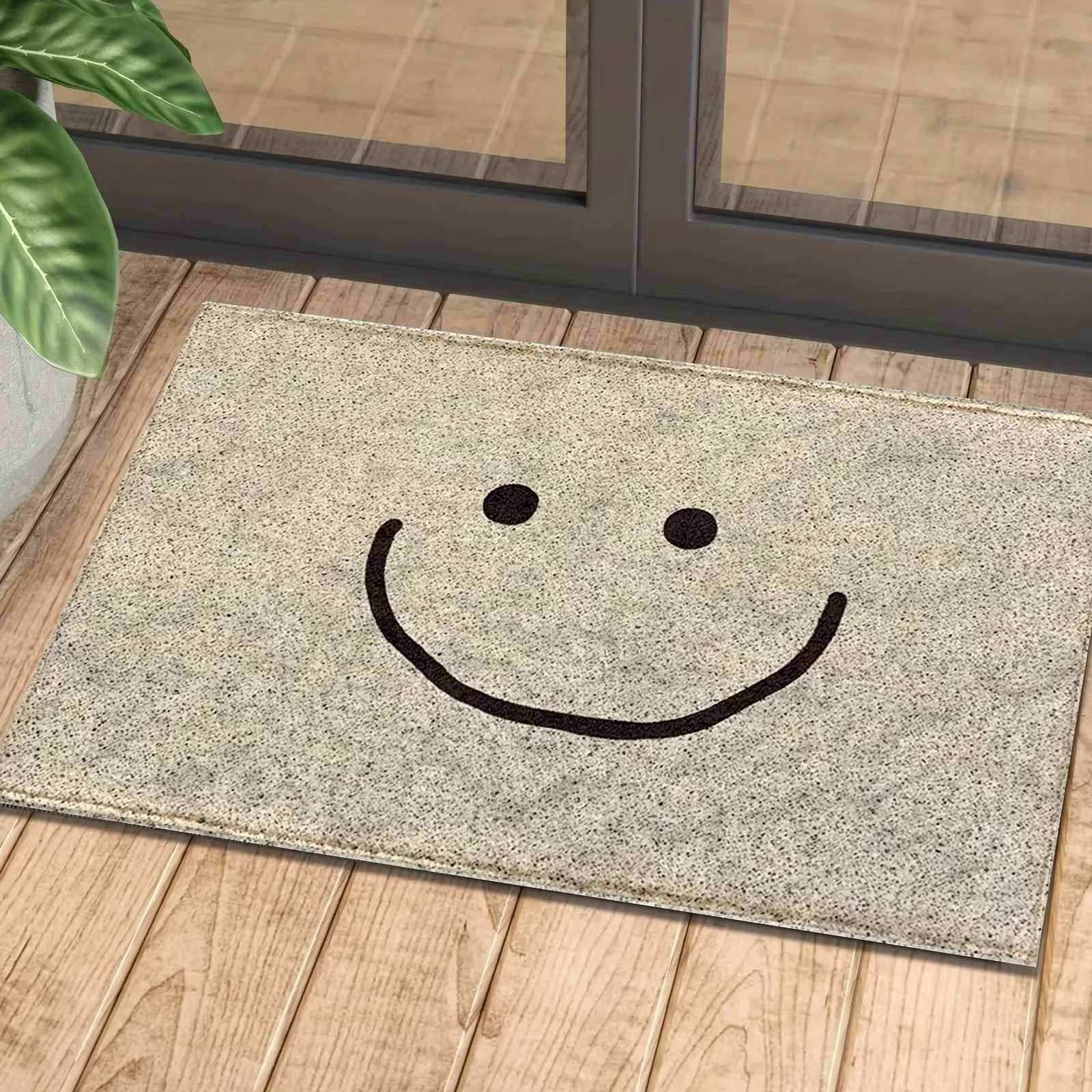 VIKAMA Cartoon Smile Rug Funny Doormat Welcome Mat Bathroom Mat Rug For Bedroom Carpet Home Decoration S260207