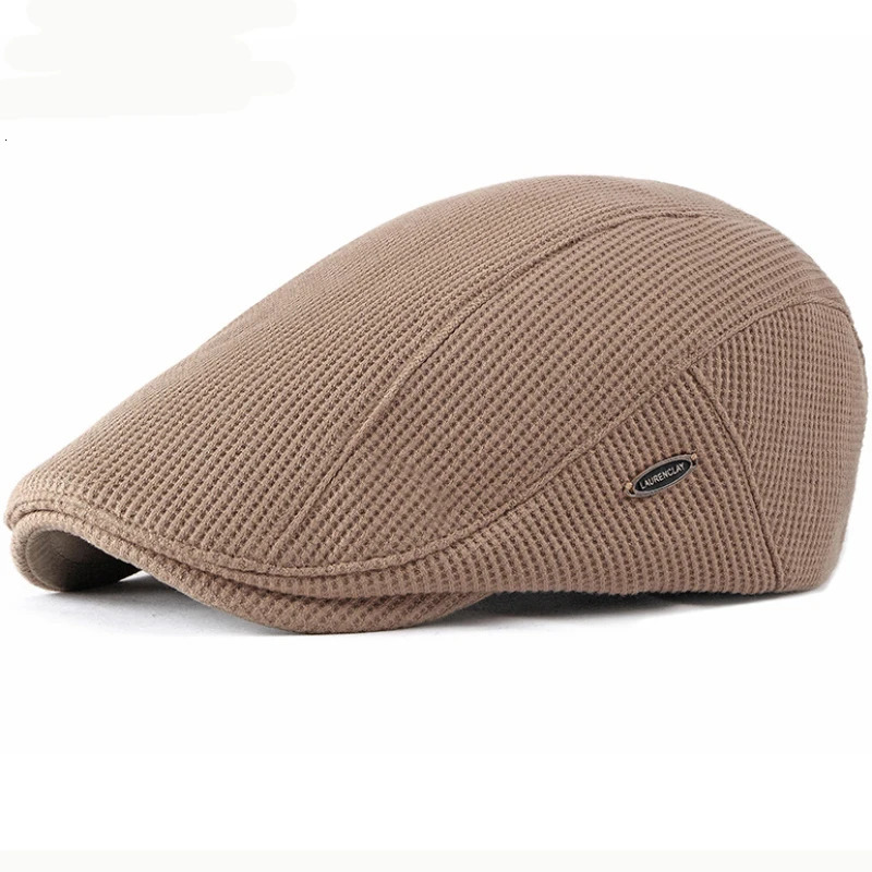 HT26 Beret Cap Autumn Winter Hat Caps for Men Women Adjustable Ivy Flat Cap High Quality Solid Knitted Hat Male Female Berets 260205