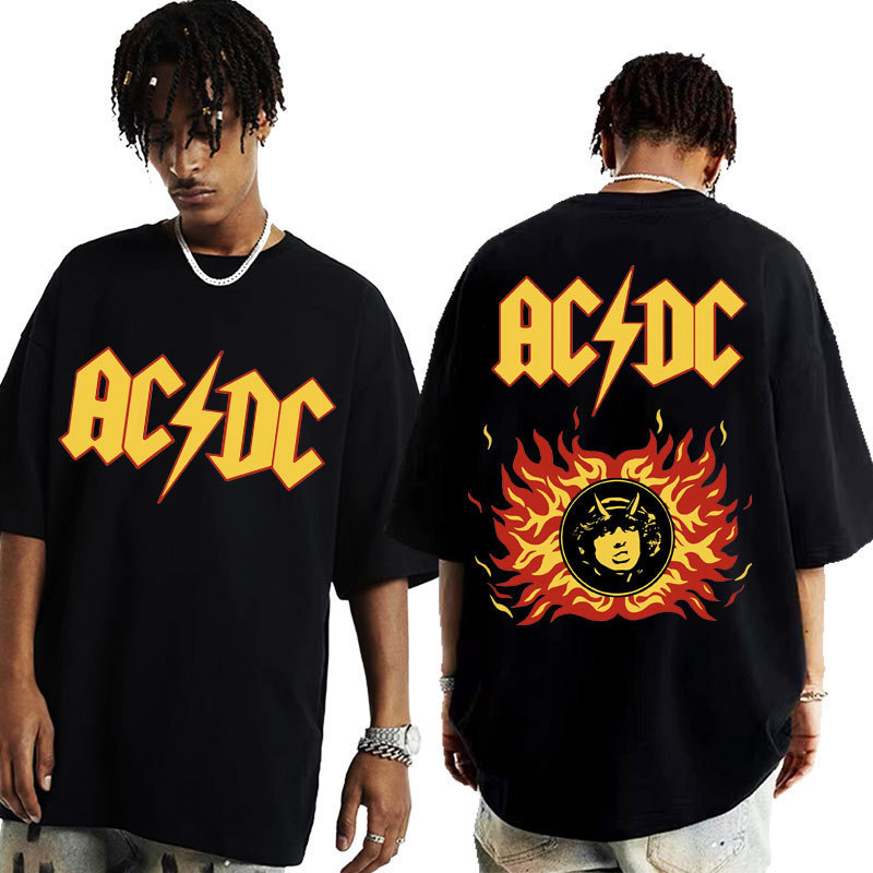 Men's T Shirts ACDC Pwr Up World Tour 2025 Shirt Men Women Summer Streetwear Brand T-shirt Short Sleeve Hip Hop Tees Clothing
