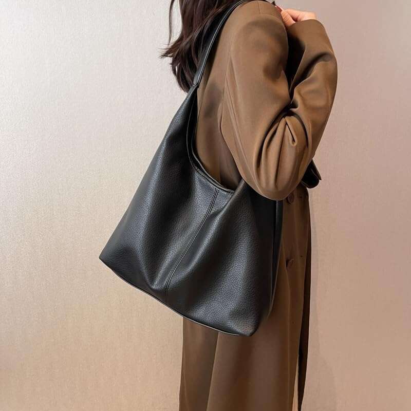 Hobo Bags For Women Slouchy Tote Bag Soft Casual PU Leather Shoulder Purses Pcs Work Everyday Handbags