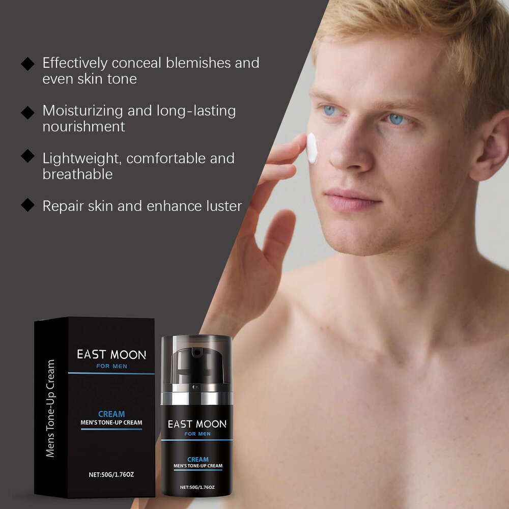 East Moon Men's Lightweight Hydrating Nourishing Skin-Friendly Natural Concealer Refreshing Moisturizing No-Makeup Cream