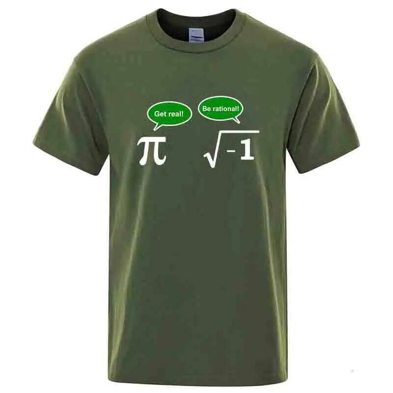 Men's High Quality 100% Cotton Funny Math Design Printed Loose in Summer Casual O-neck T-shirt for Men Tees Male Tops X260209
