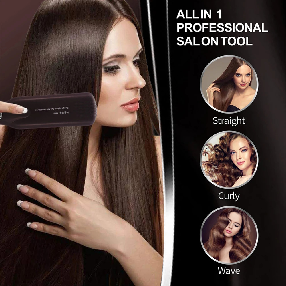 Professional Hair Straightener Curler Wide Plate Ceramic Hair Flat Irons Keratin Treatment 230 MCH Fast Heating Salon Styler 260126