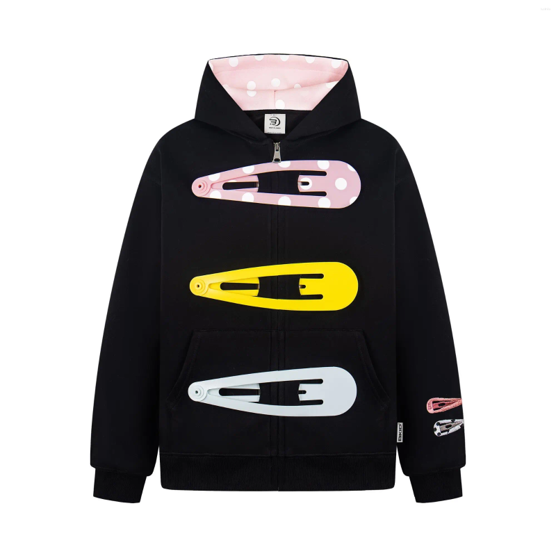 Women's Hoodies Big Clip Women Detachable Fun Sweatshirt Jacket Cardigan Goth Grunge Sweet Style Zip Up Hoodie