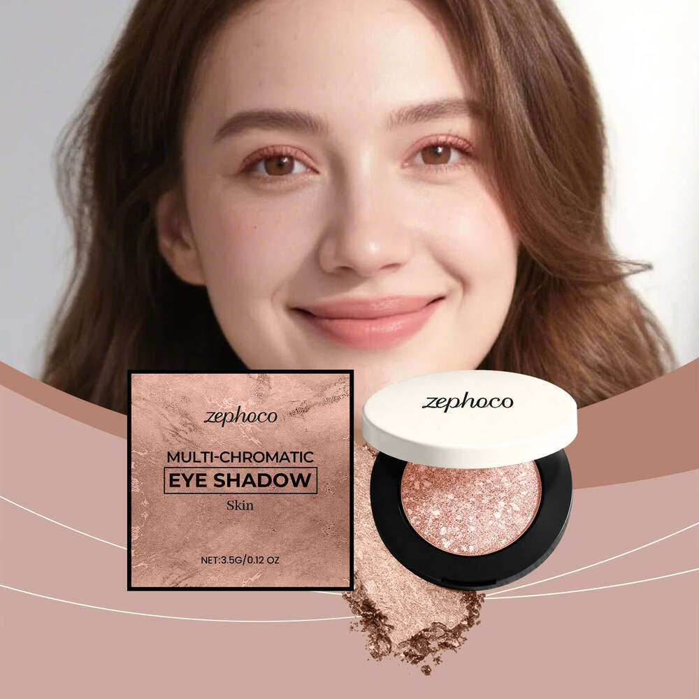 zephoco Skin-Tone Shimmering Silky Naturally Pigmented Pearlescent Fine Shimmer Eyeshadow for Easy Daily Makeup Application