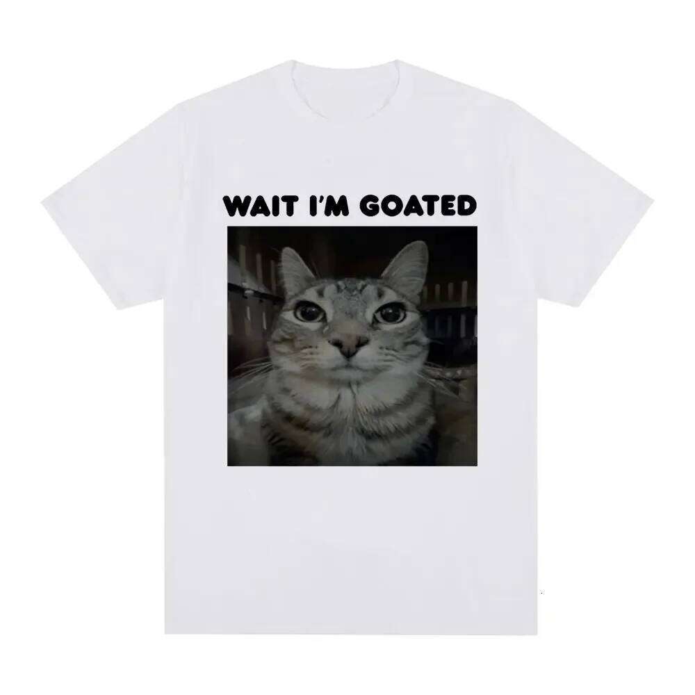 Camiseta gato con meme divertido para mujer informal gran tamao camisetas Vintage Hip Hop ropa de calle a la X260209