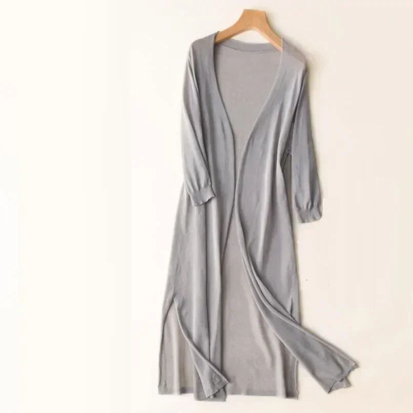 Spring Summer Sun Protection Clothing Women Long Cardigan Female Knitted Sweater Women Coat Jacket Ladies Shawl Outerwear 260122