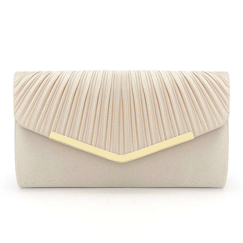 New Satin Evening Banquet Clutch Crossbody Women S Socialite Pleated High End Envelope Bag