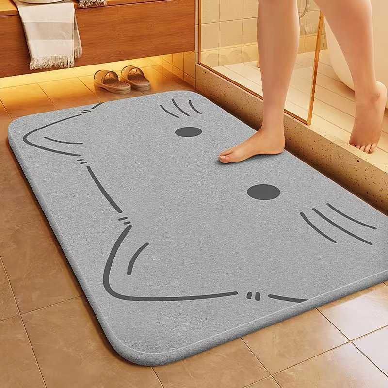 Durable and strong absorbs water in secondsBathroom floor mat non-slip quick-dry toilet door mat household carpet S260207