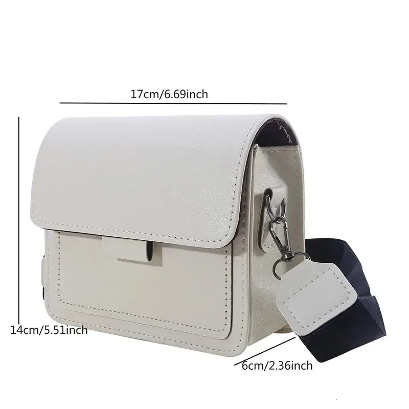Classic PU Leather Crossbody Bag for Women Travel Handle Handbag Fashion Shoulder Messenger Ladies Small Flap 260208