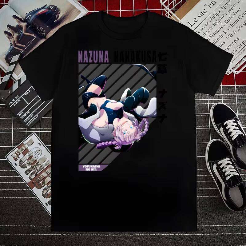 Floral Print T-Shirt Soft Breathable Casual Comfortable Oversized Anime Style Unisex Printed Tee Streetwear Top High Quality X260209