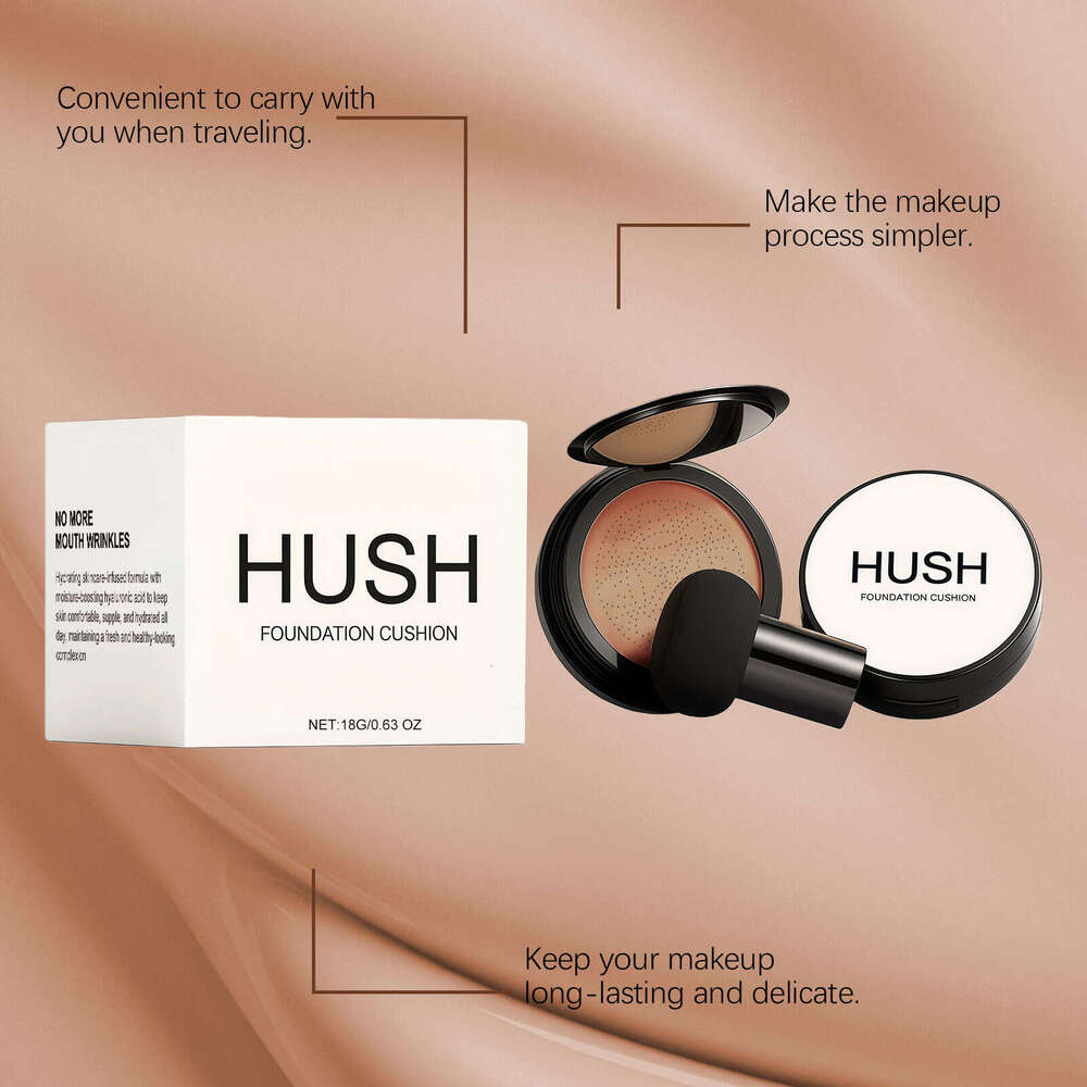 AMZ Deep Tone Brightening Breathable Cushion Foundation Natural Skin Flaw Correction Hydrating Nude Feel Long-lasting Makeup Base