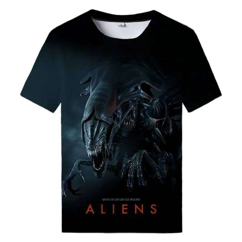 Summer New Art 3D Print For Men Clothing Daily Casual T-shirt Horror Alien Movie Graphic Harajuku Tops Tee Shirts X260209