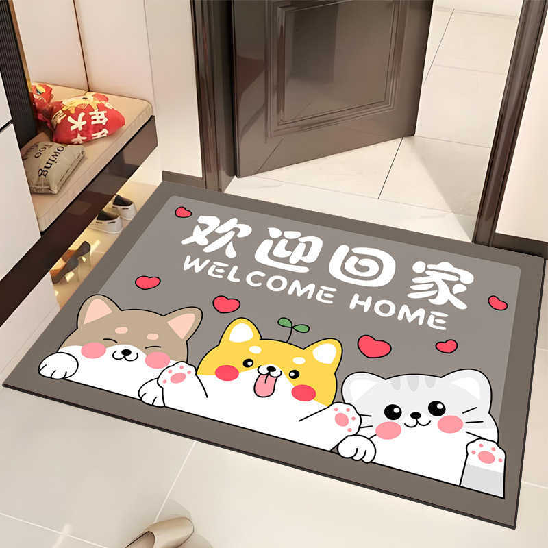 3D Entrance Home Carpet Entrance Hallway Doorway Bathroom Mat Advertisement Mat Non-Slip Water Absorbent Durable Foot Mat S260207