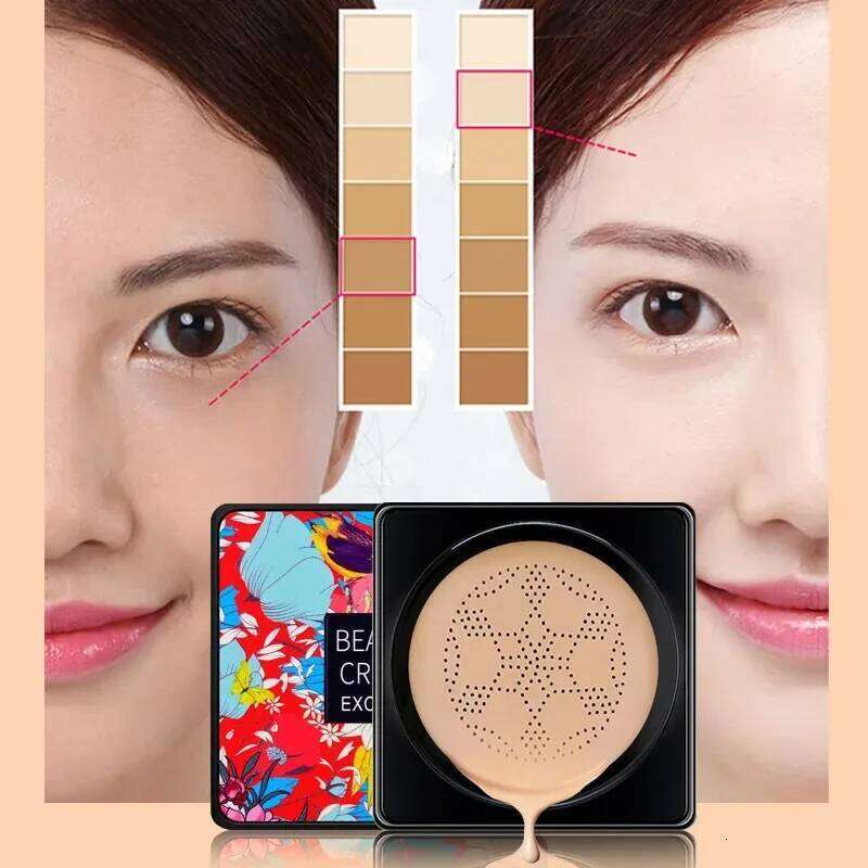 CC Magic Mushroom Head Air Cushion Waterproof Brighten Foundation Cream Women Base Makeup Face Korean Cosmetics 26L0209